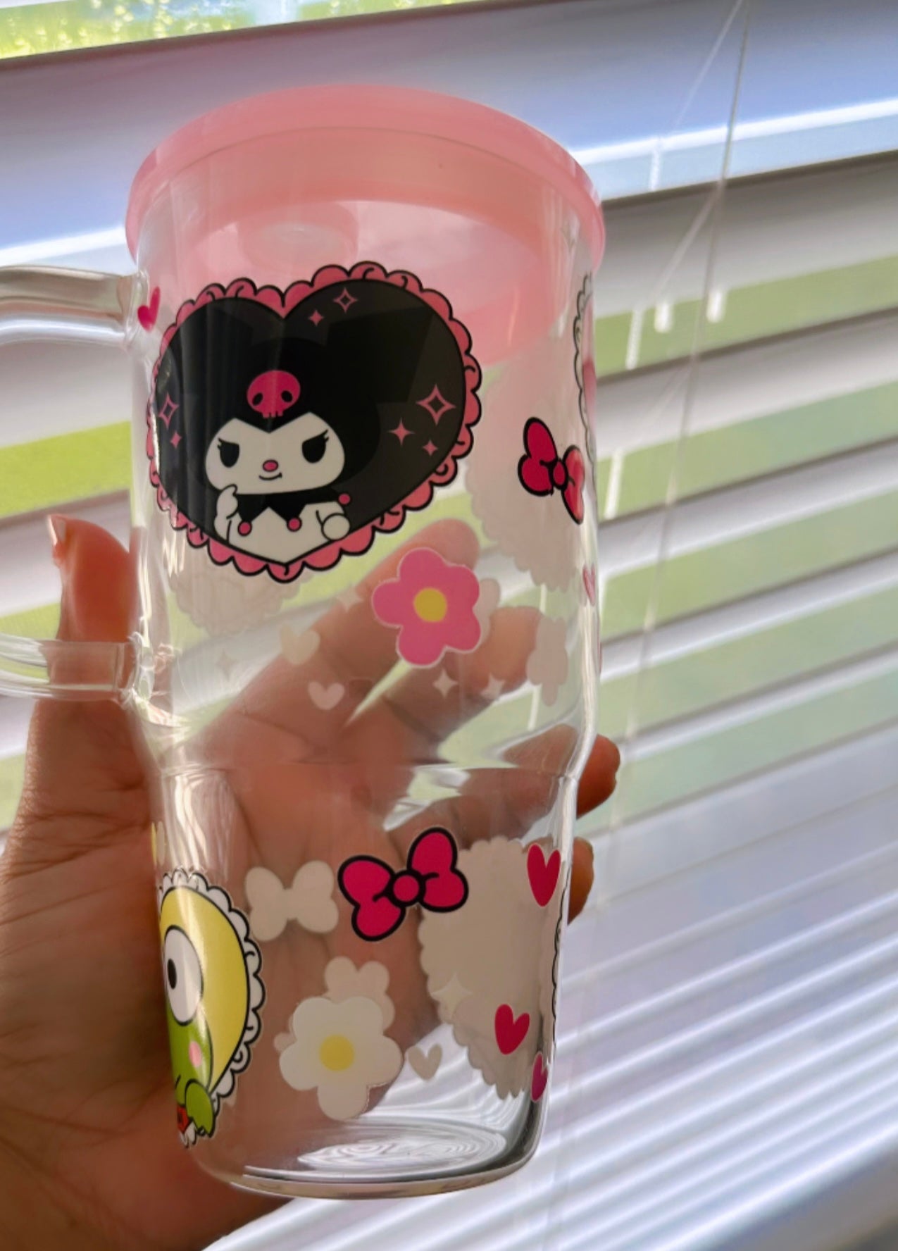 Hk and Friends Glass Cup