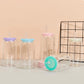 Clear glass cup with Color lid